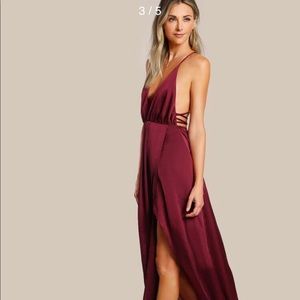 Strappy Sexy Maroon Red Dress - Small